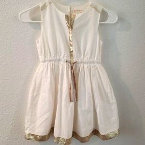 Sweet white dress, crew cuts, size 7
